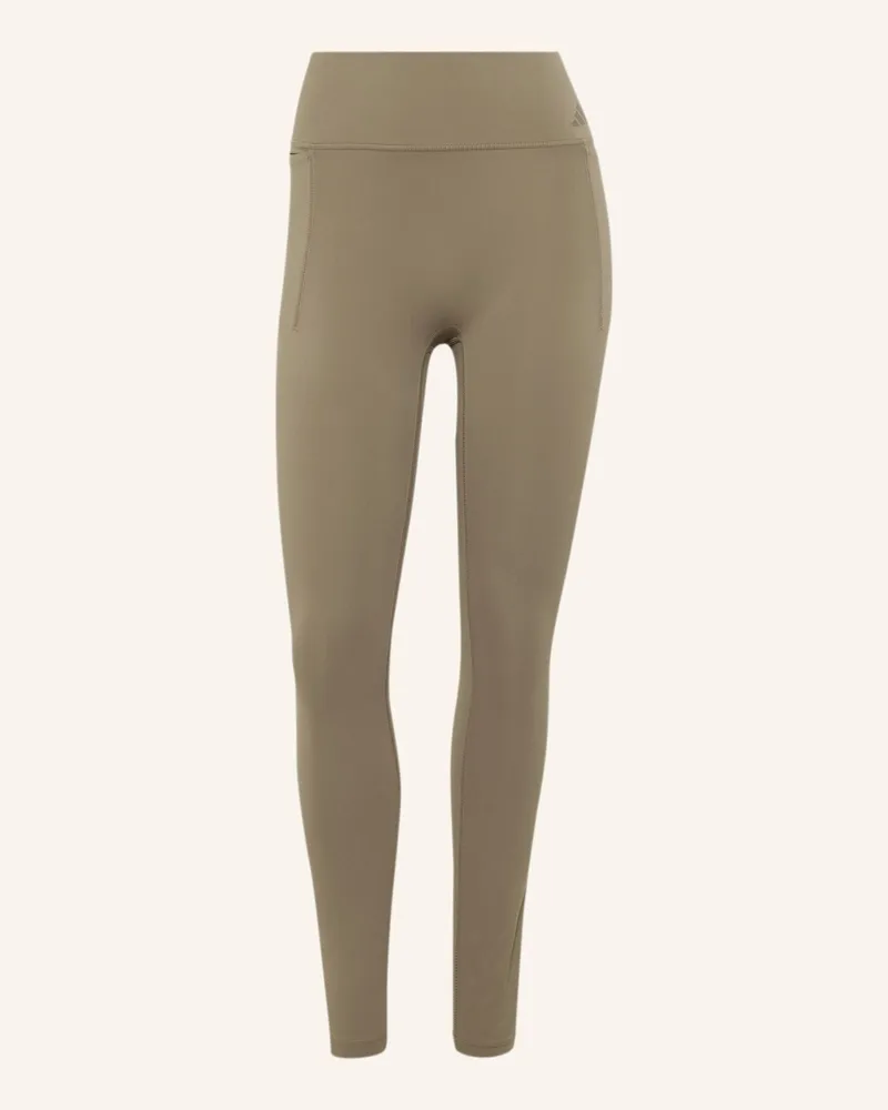 adidas Optime Workout Full Length Leggings beige Khaki