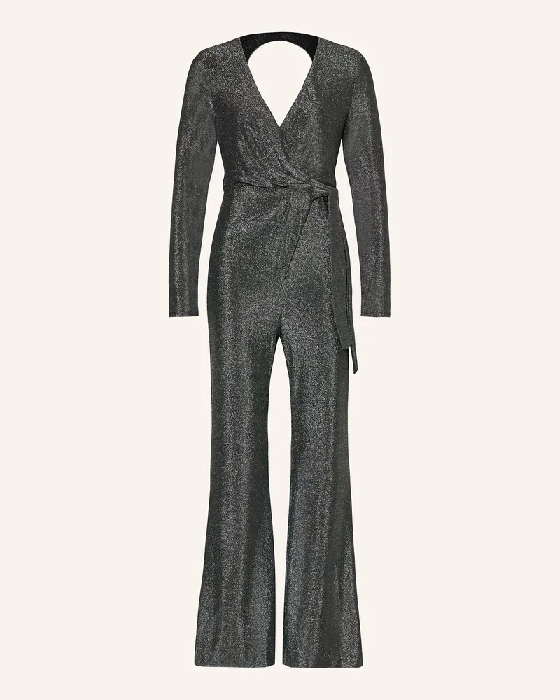 Diane von Furstenberg Jersey-Jumpsuit COSIMA mit Glitzergarn Silber
