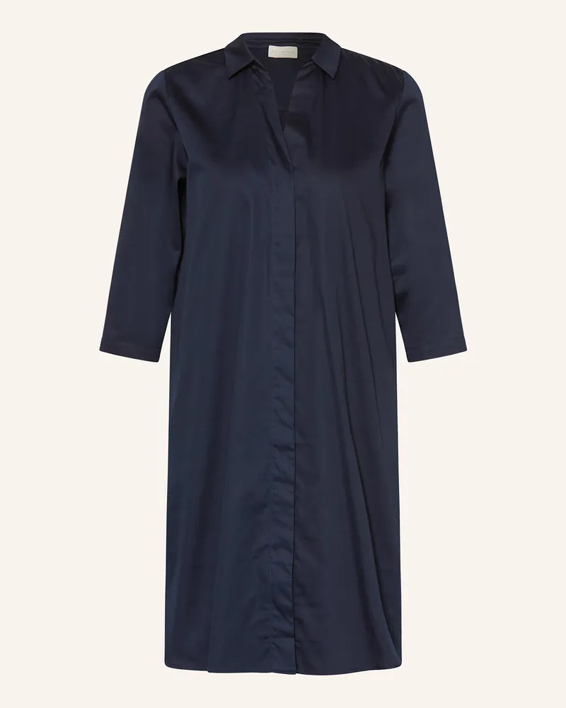 Milano Italy Hemdblusenkleid mit 3/4-Arm Dunkelblau
