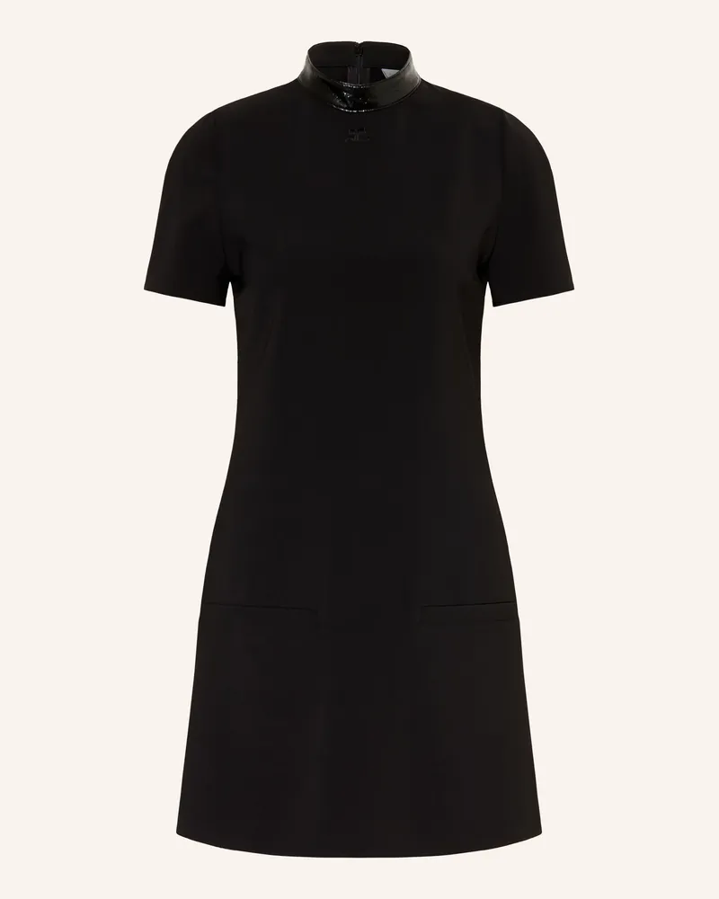 Courrèges Etuikleid schwarz Schwarz