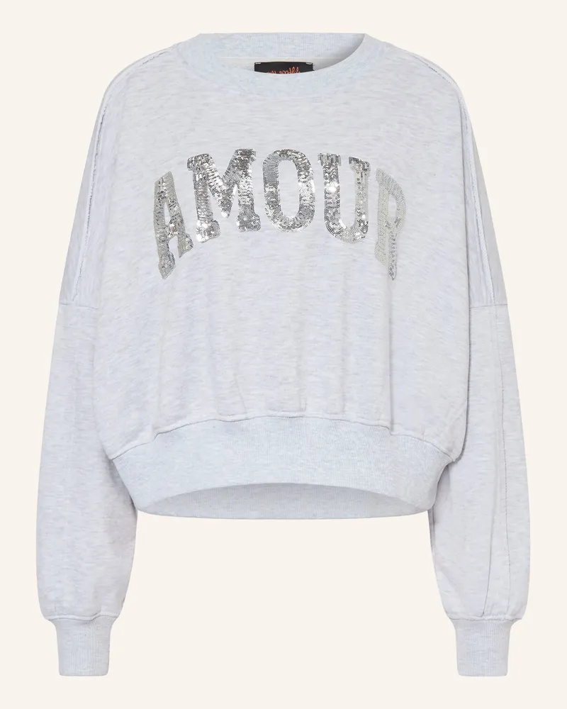 Miss Goodlife Sweatshirt Mit Pailletten grau Grau