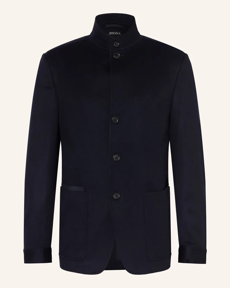 Ermenegildo Zegna Cashmere-Sakko Regular Fit blau Dunkelblau