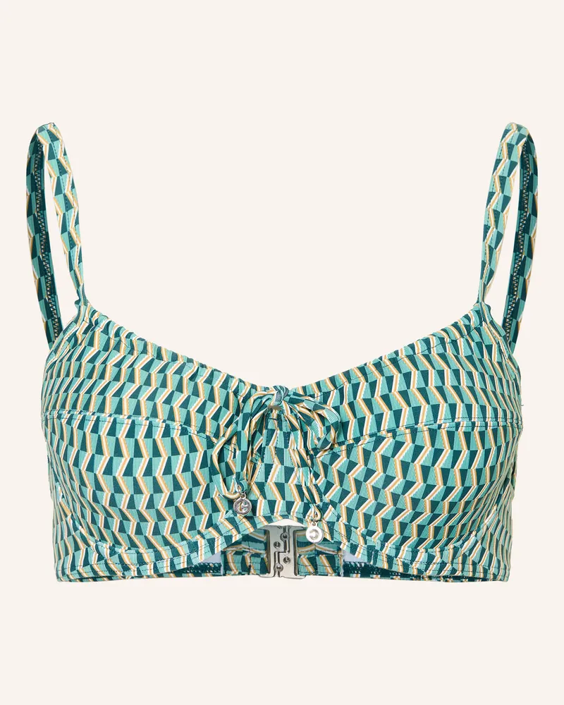 Cyell Bügel-Bikini-Top GROOVY GRAPHIC Petrol