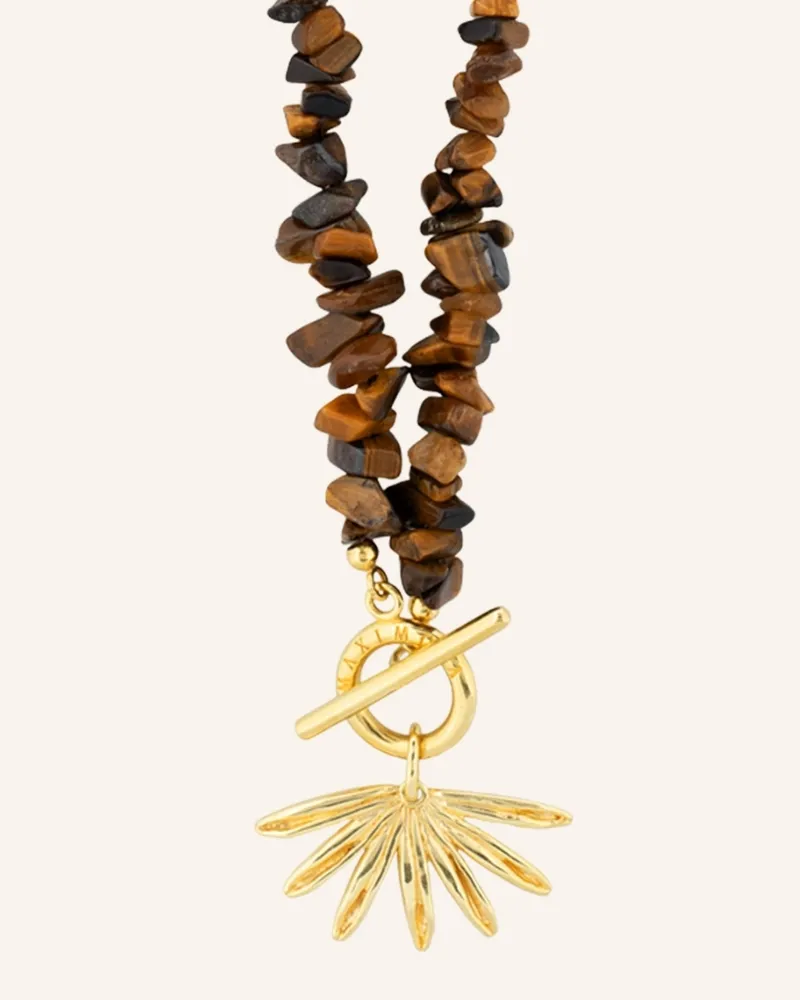 Maximova Jewelry Halskette Tiger Sun Siren braun Braun