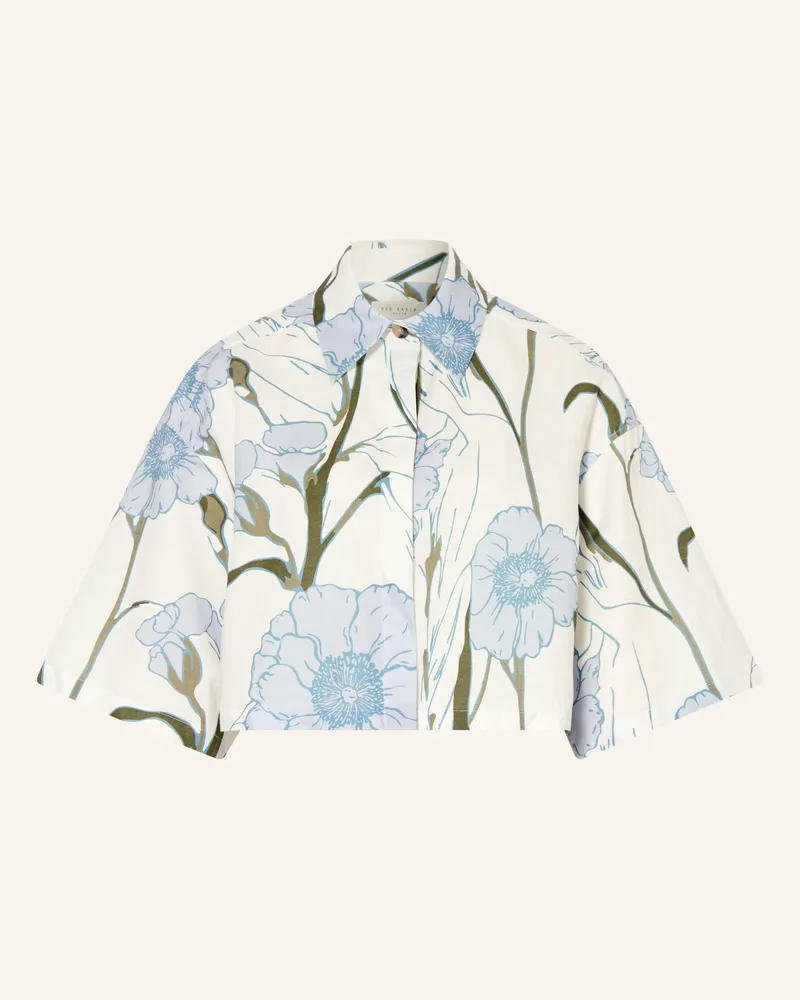 Ted Baker Cropped-Bluse Bara Mit Leinen Und 3/4-Arm weiss Ecru