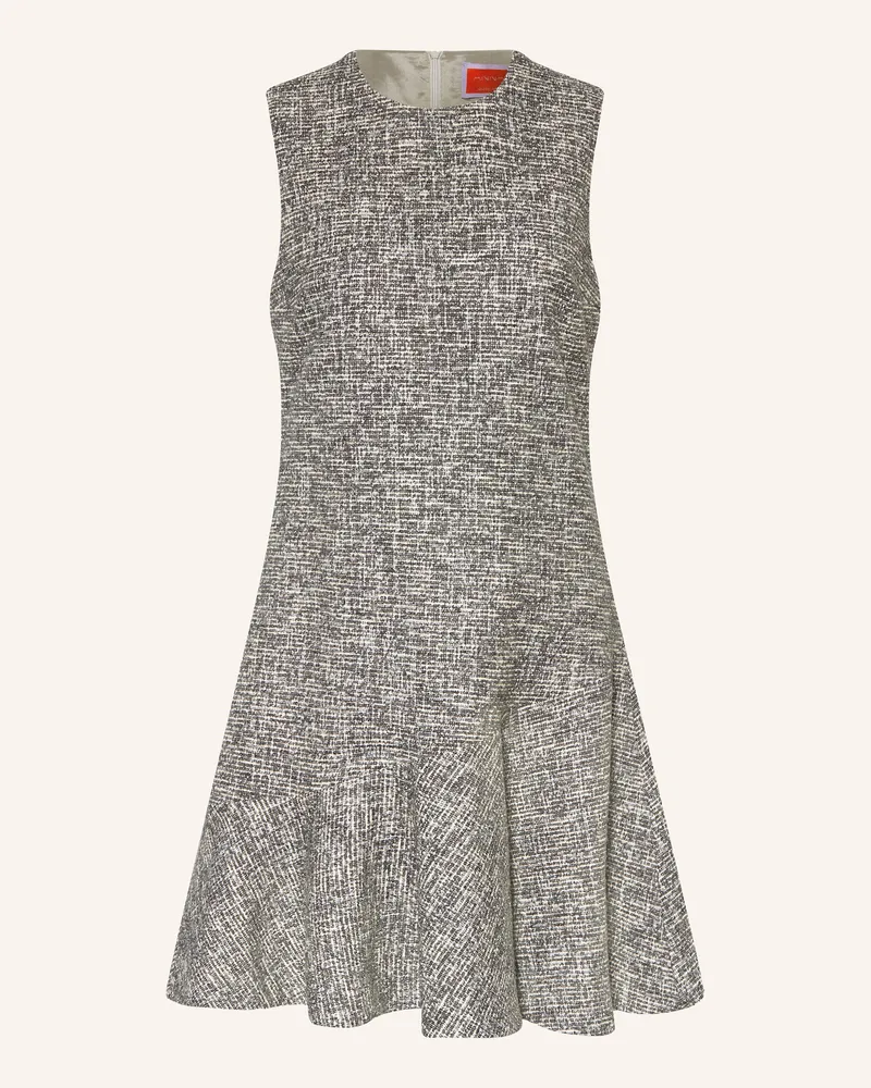 ANNA's dress affair Bouclé-Kleid mit Volants und Glitzergarn Grau