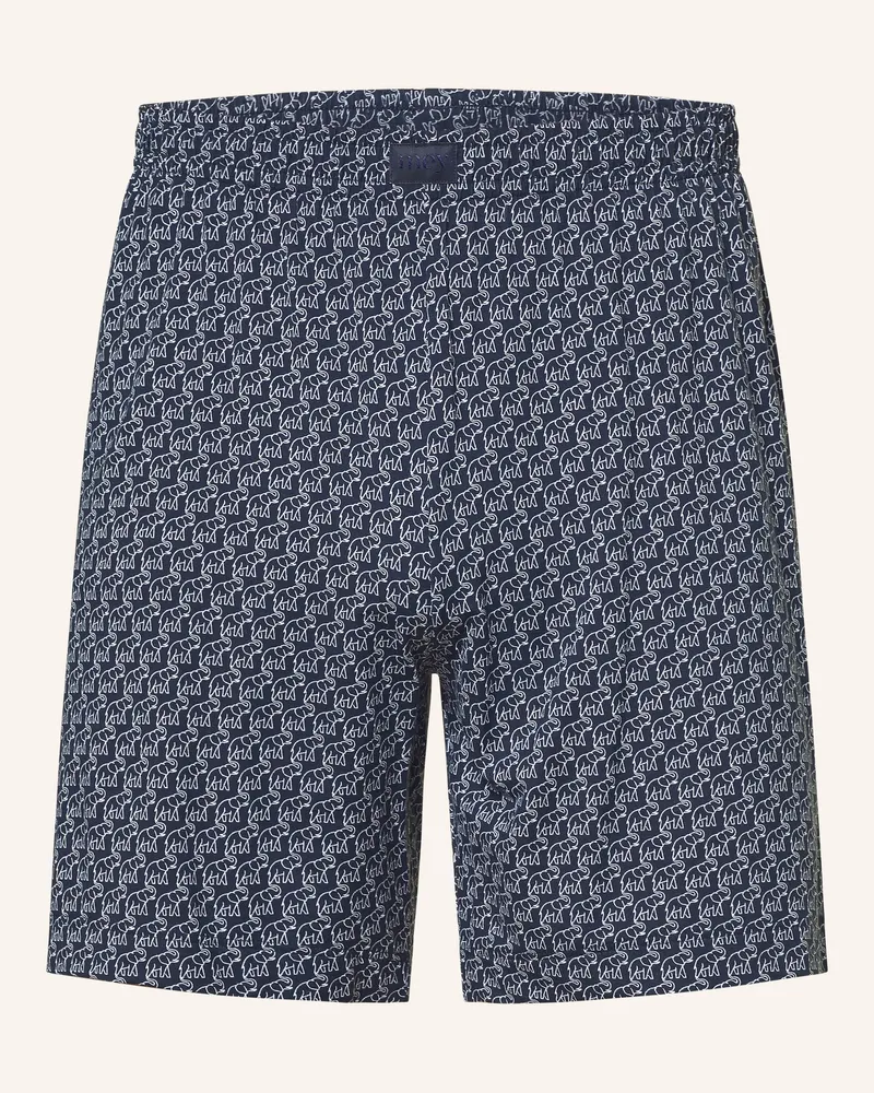 Mey Schlafshorts Serie ELEPHANT WALK Dunkelblau