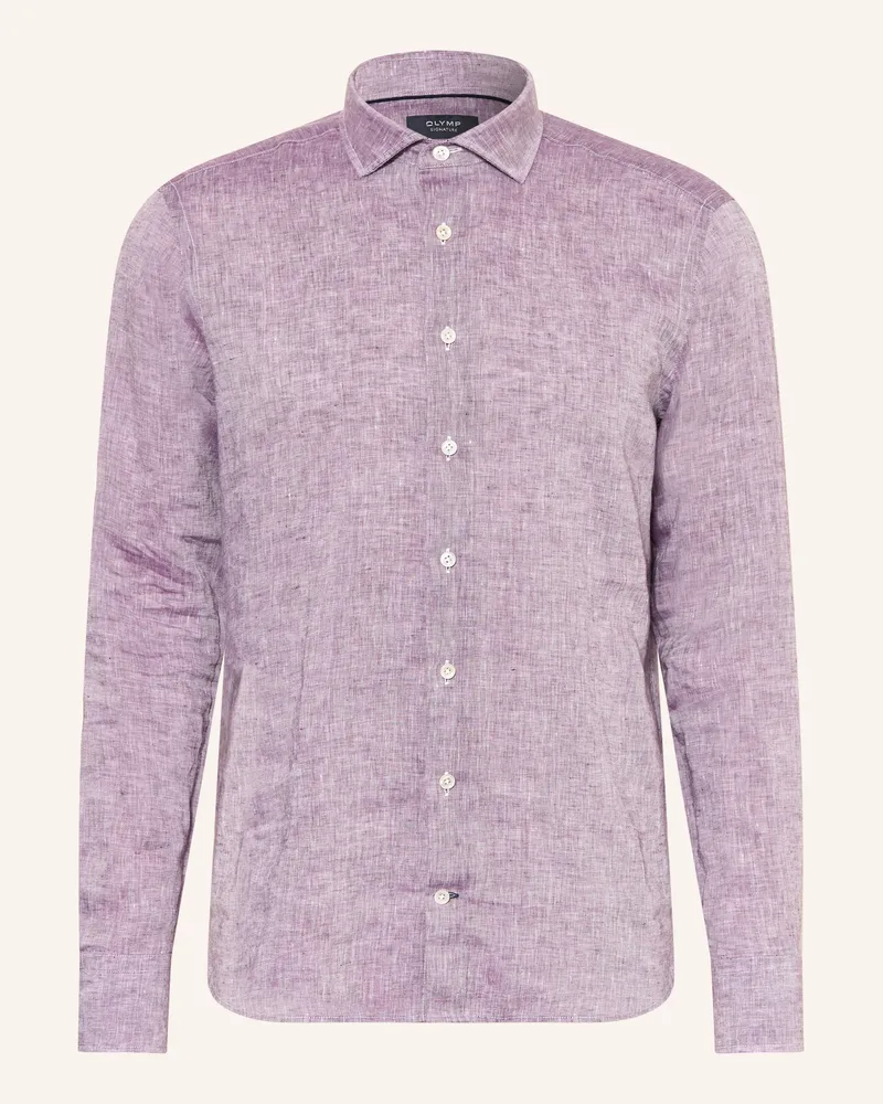 Olymp Leinenhemd tailored fit Fuchsia