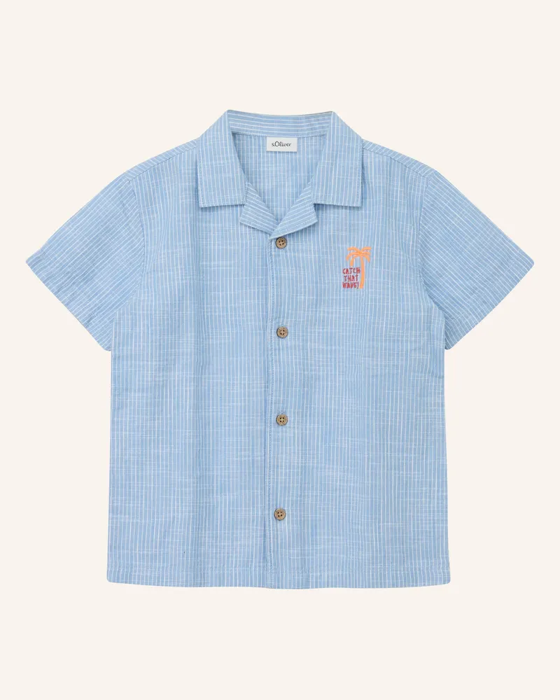 S.Oliver Hemd blau Blau