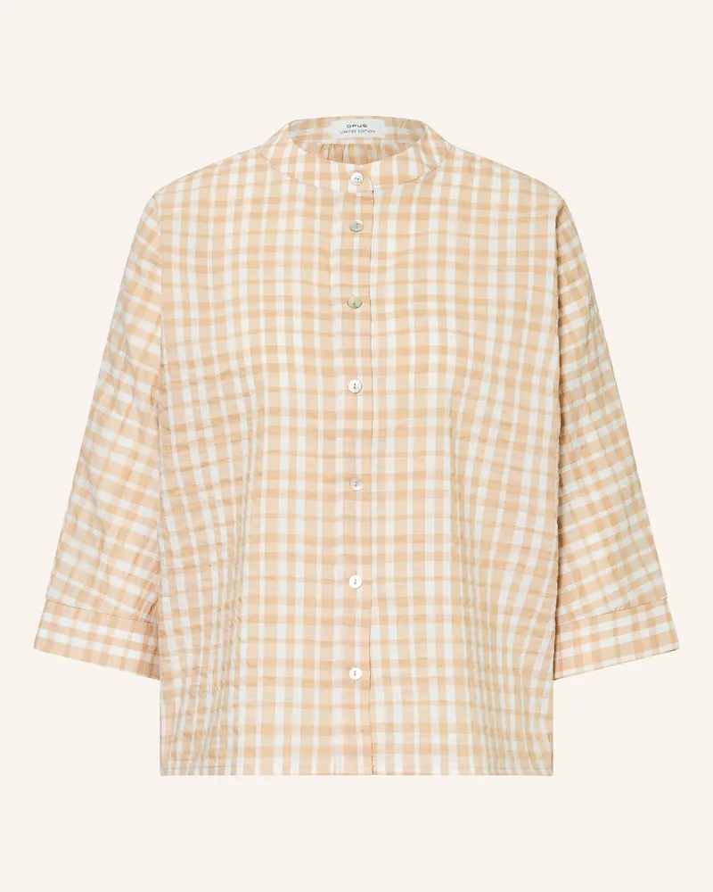 OPUS Blusenshirt FOUNTRY mit 3/4-Arm Beige