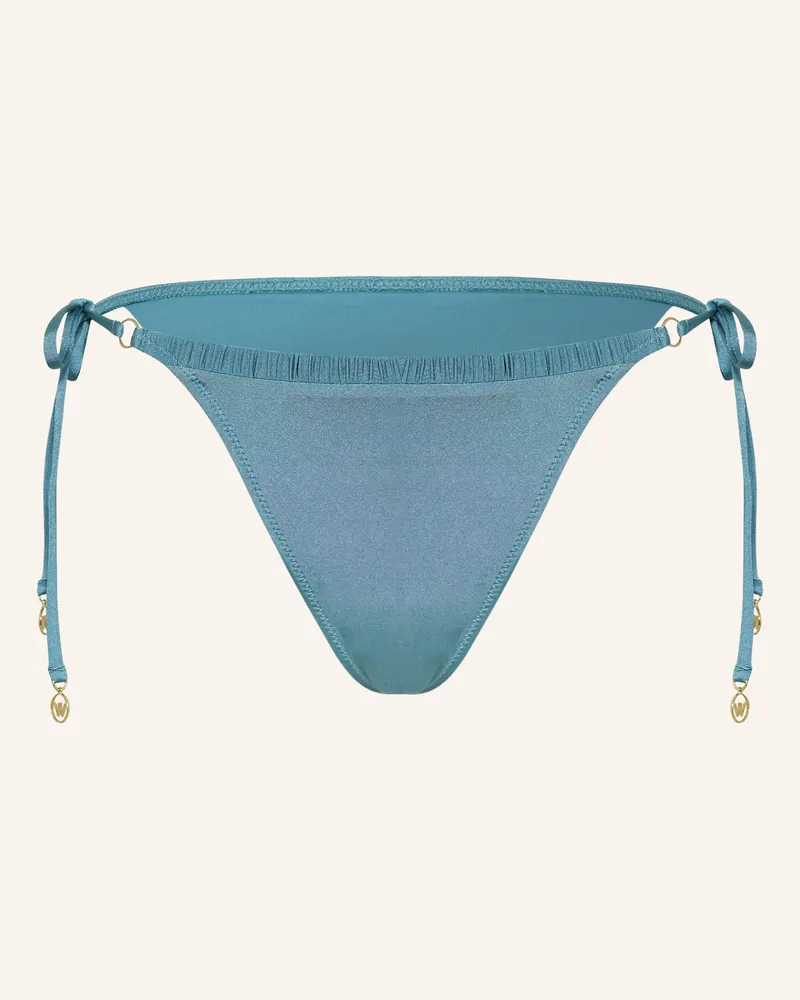 watercult Triangel-Bikini-Hose Shimmering Solids blau Türkis