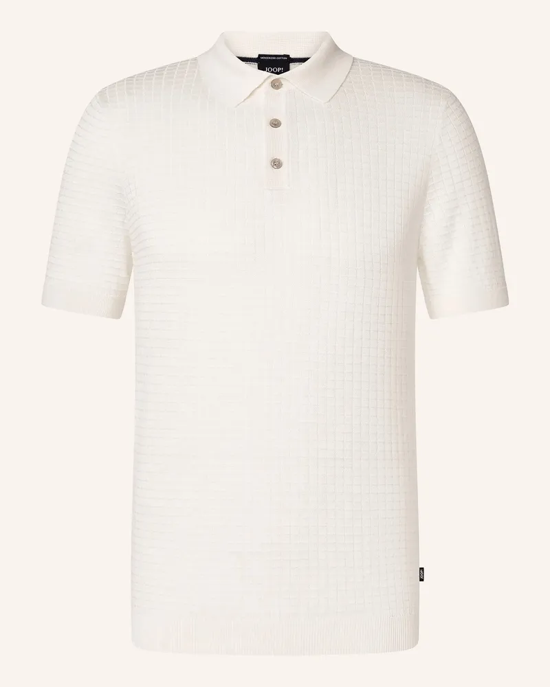 JOOP! Strick-Poloshirt weiss Ecru