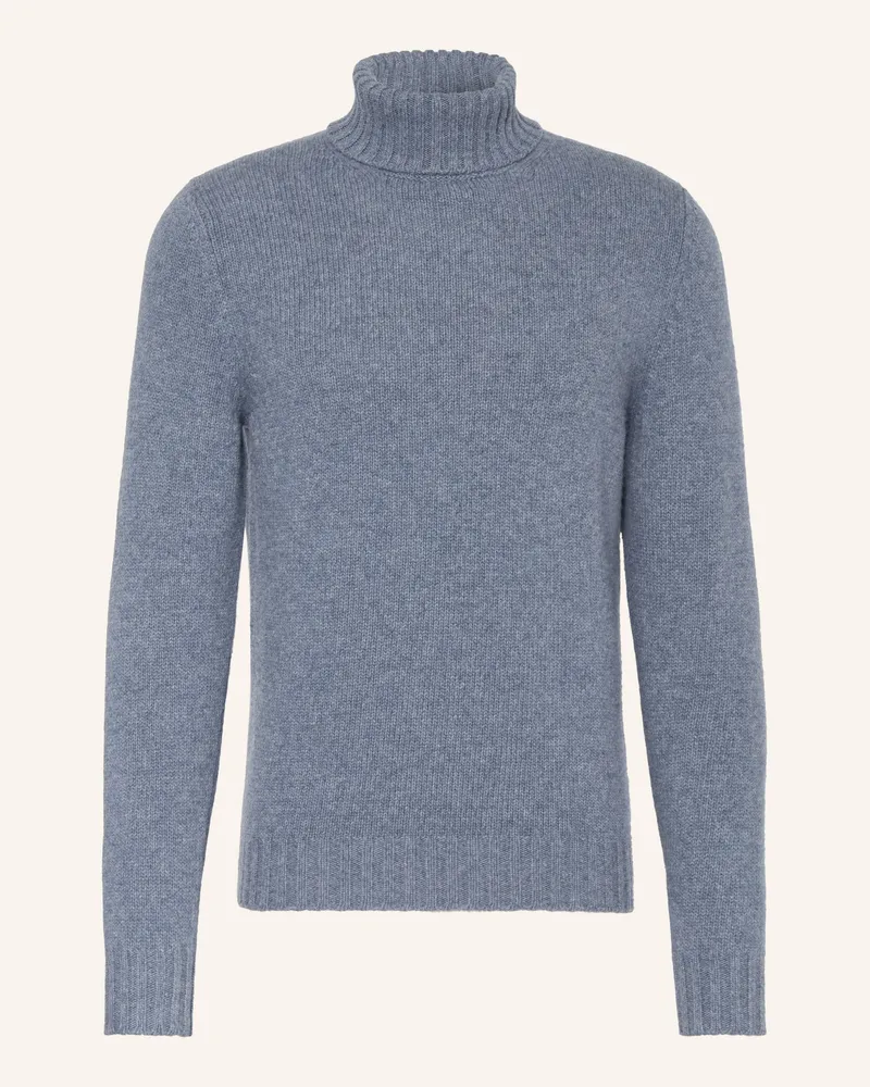 Fedeli Rollkragenpullover Mit Cashmere blau Blaugrau