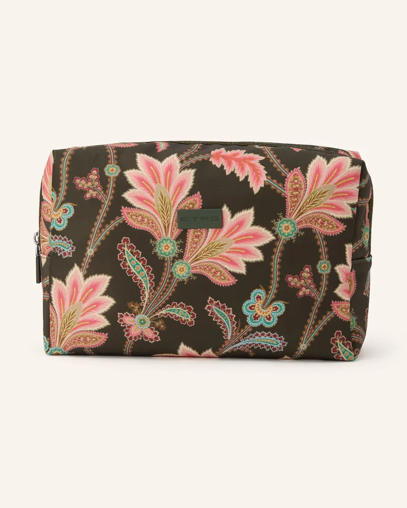 Etro Kosmetiktasche gruen Dunkelgrün