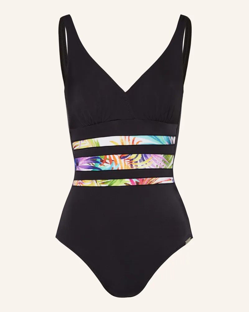 Charmline Shape-Badeanzug Palmeraie View pink Schwarz
