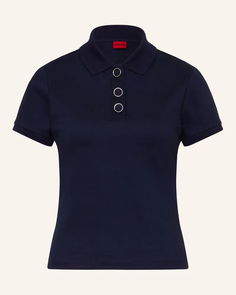 HUGO BOSS Jersey-Poloshirt Dereyel blau Dunkelblau