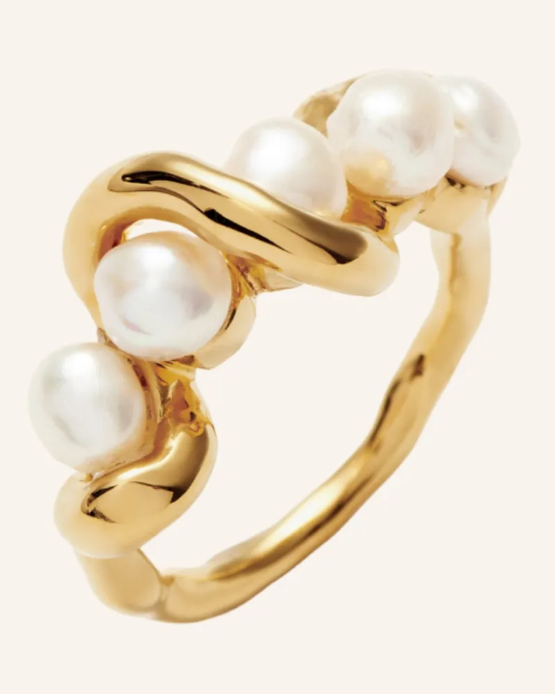 Missoma Ring Molten Pearl By Glambou gold Gold