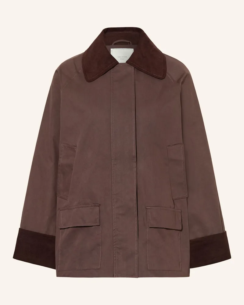 Neo Noir Fieldjacket ANASTACIA mit Cord Dunkelbraun