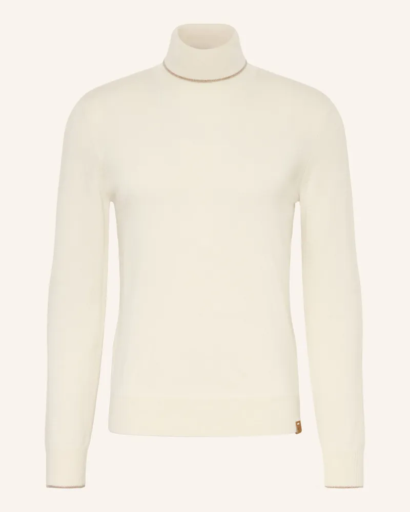 Jacob Cohën Rollkragenpullover Aus Cashmere weiss Creme