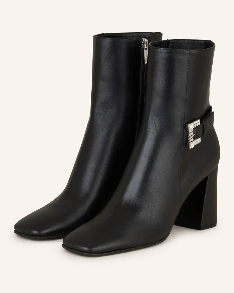 Sergio Rossi Stiefeletten mit Schmucksteinen Schwarz