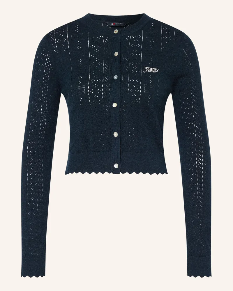 Tommy Hilfiger Strickjacke blau Dunkelblau