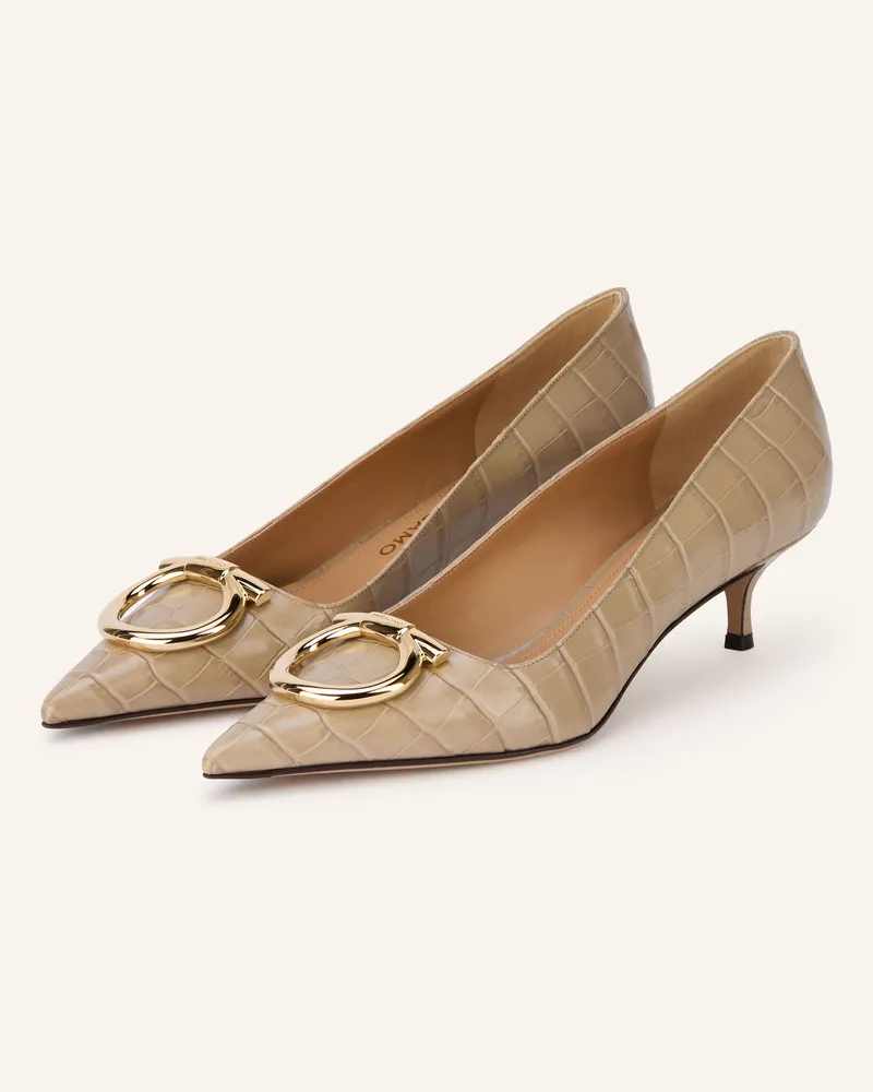 Ferragamo Pumps Lara beige Beige