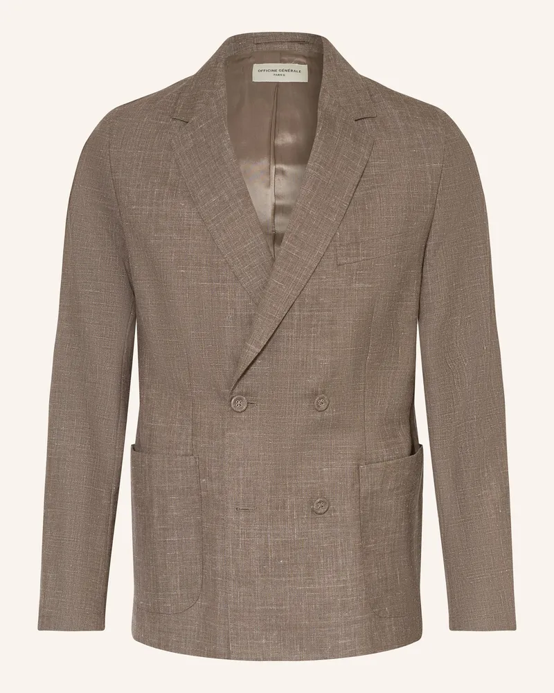 Officine Generale Sakko Leon Slim Fit braun Taupe