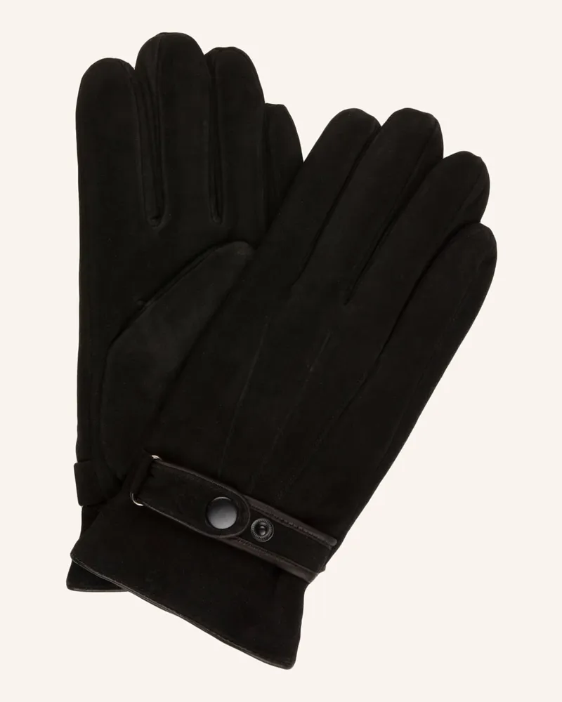 Strokesman's Lederhandschuhe schwarz Schwarz