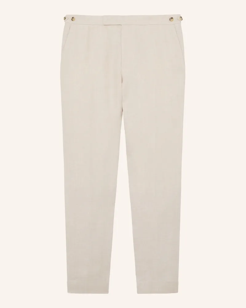 Reiss Leinenhose Atlantic Slim Fit grau Beige