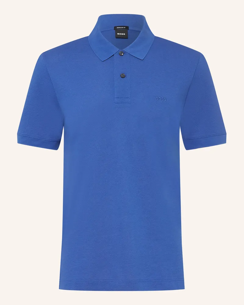 HUGO BOSS Piqué-Poloshirt Pallas Regular Fit blau Blau