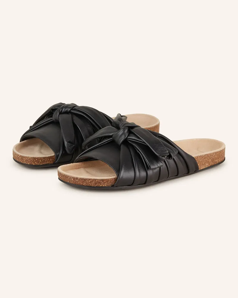 J.W.Anderson Pantoletten Bow Flat schwarz Schwarz