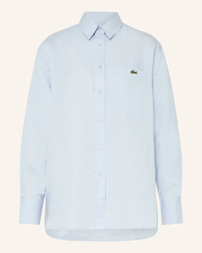 Lacoste Hemdbluse Mit Leinen blau Hellblau