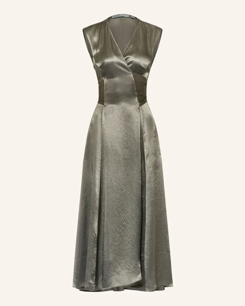 AllSaints Wickelkleid Jeanne Aus Satin gruen Oliv