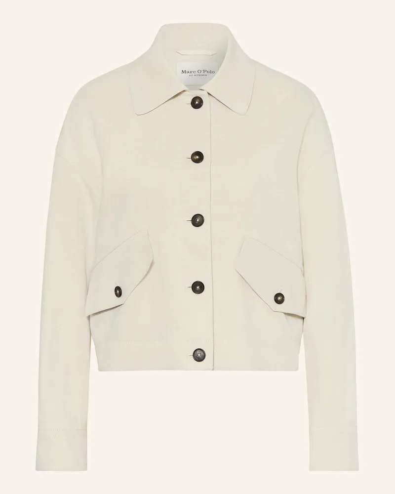 Marc O'Polo Overshirt Mit Leinen beige Ecru