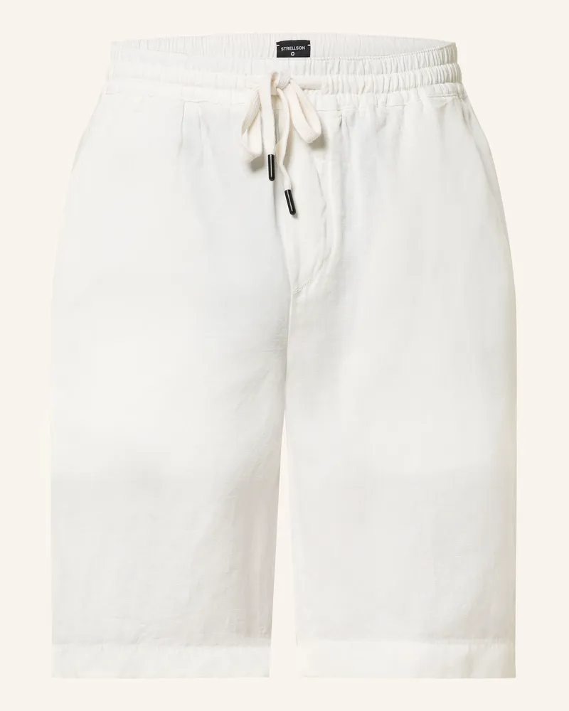 Strellson Shorts KAJI Relaxed Fit mit Leinen Weiss