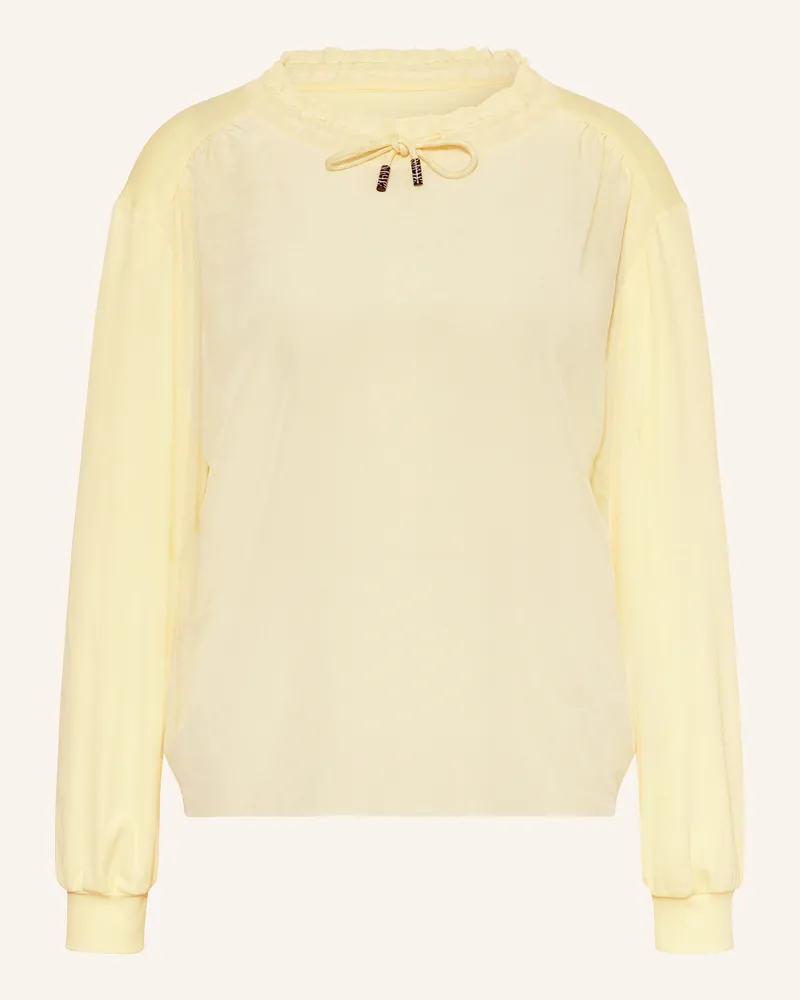 Marc Cain Blusenshirt Im Materialmix gelb 407