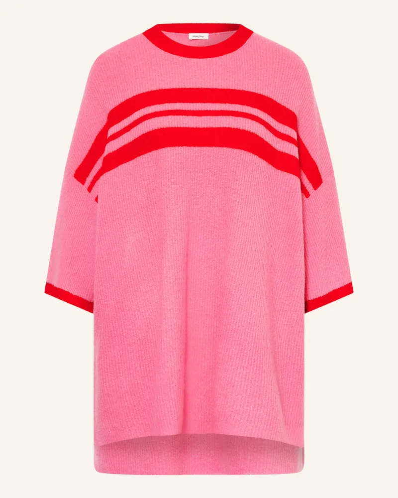 American Vintage Oversized-Pullover Damsville Mit 3/4-Arm pink Rosa