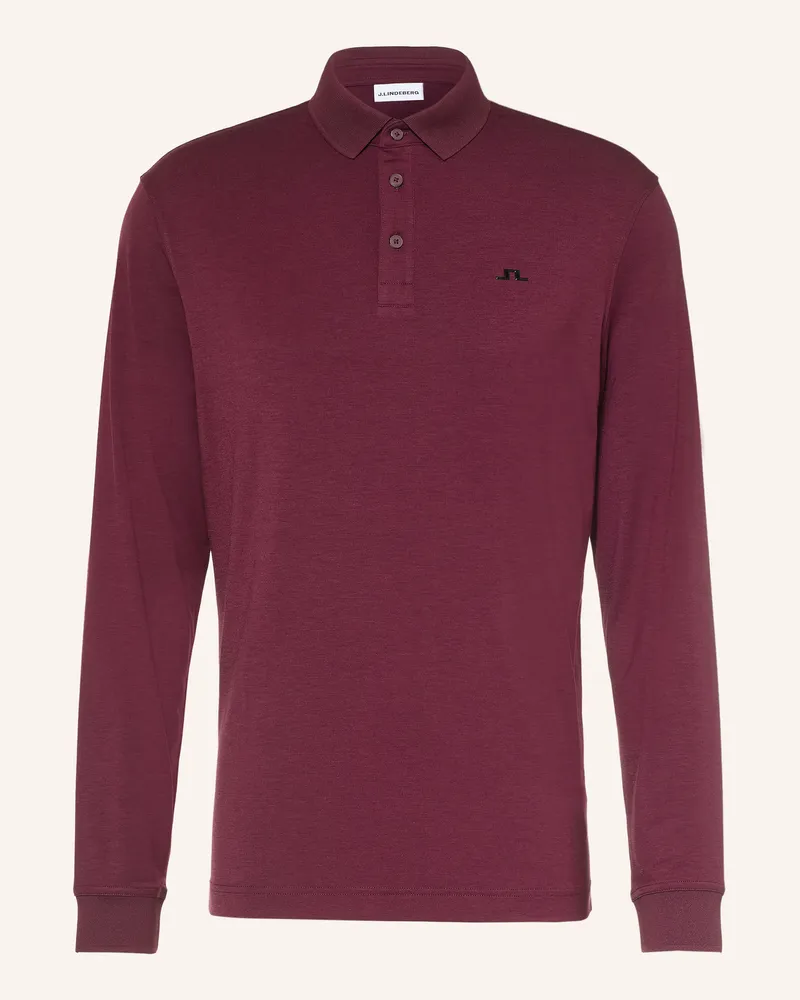 J.Lindeberg Funktions-Poloshirt rot Dunkelrot