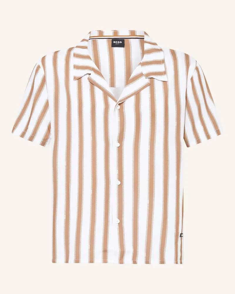 HUGO BOSS Resorthemd BEACH Comfort Fit Weiss