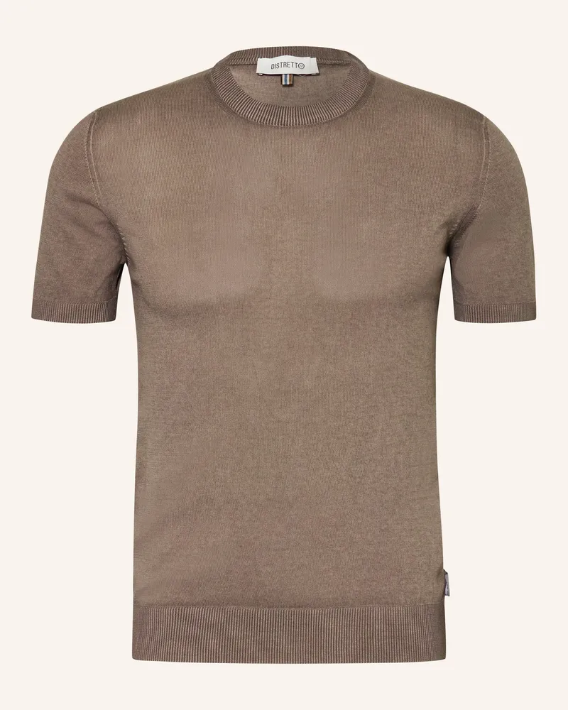 DISTRETTO12 Strickshirt Granito braun Braun