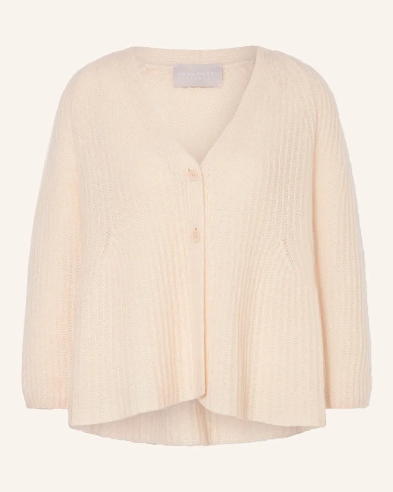 hemisphere Strickjacke Mit Cashmere beige Creme