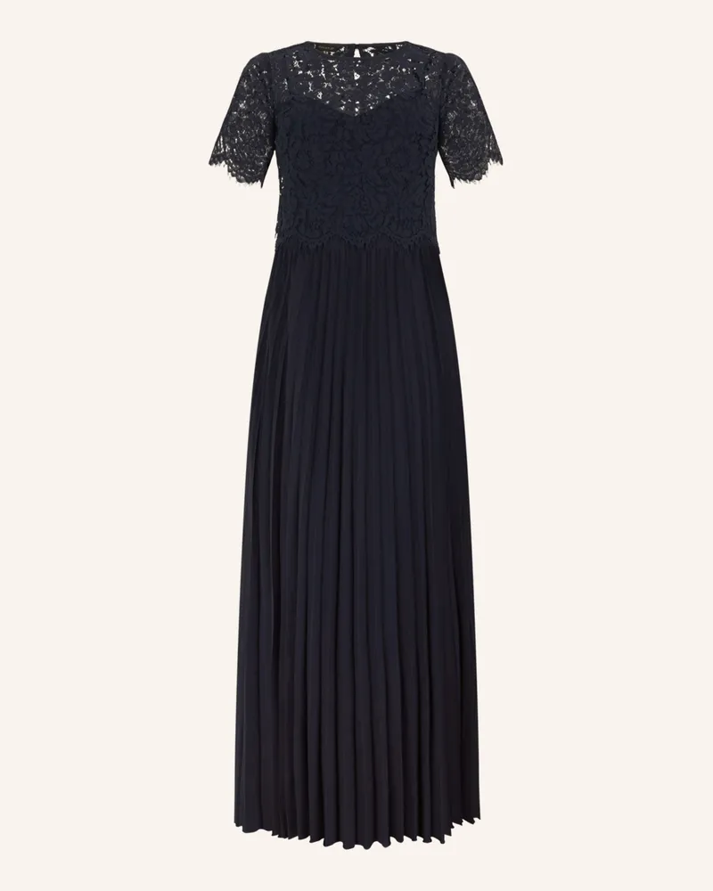 Apart Set: Abendkleid Und Blusenshirt Aus Spitze blau Dunkelblau