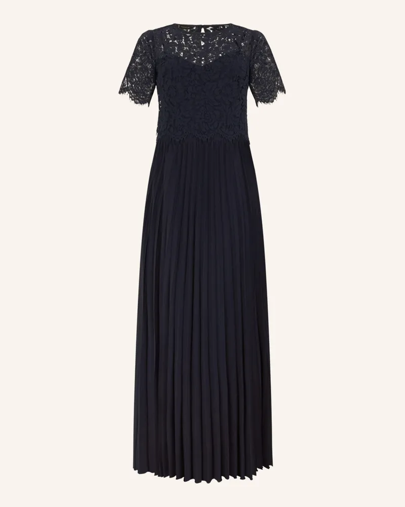 Apart Set: Abendkleid Und Blusenshirt Aus Spitze blau Dunkelblau