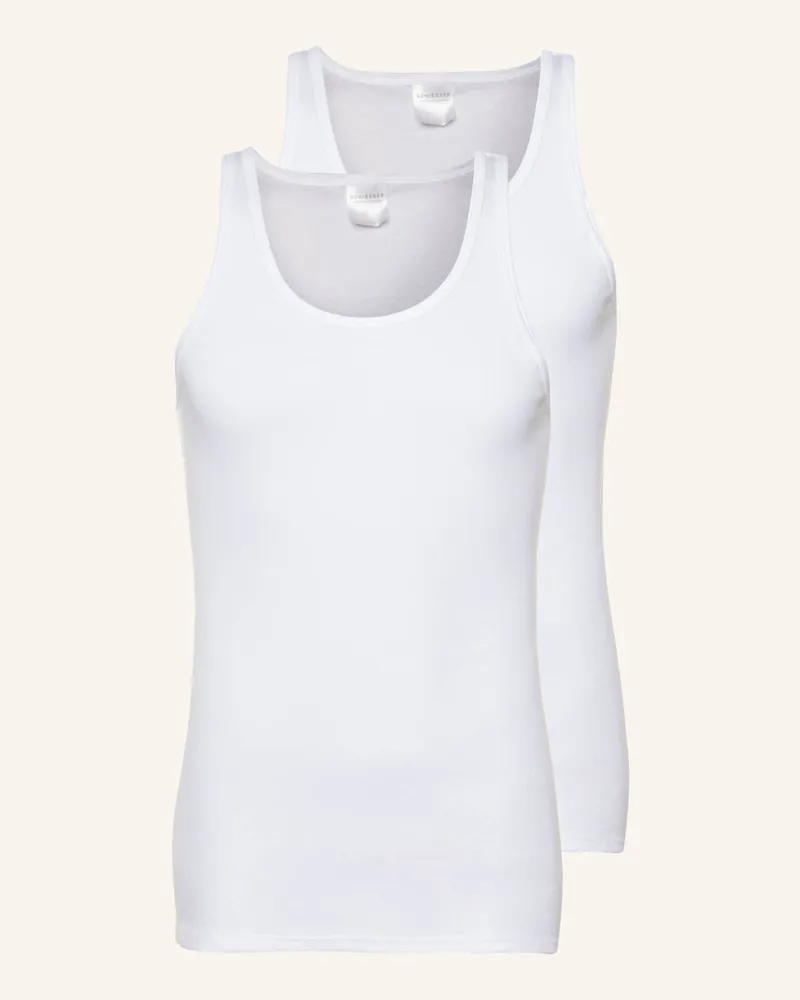 Schiesser 2er-Pack Unterhemden Original Classics weiss Weiss