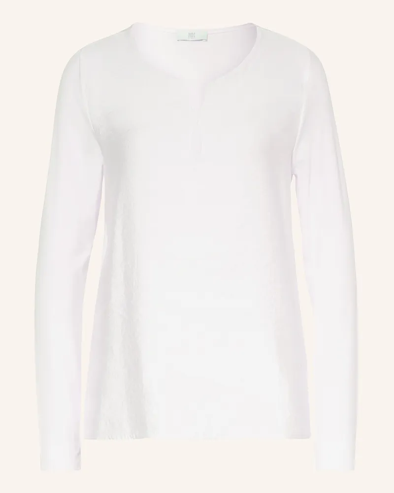 Riani Blusenshirt im Materialmix Weiss