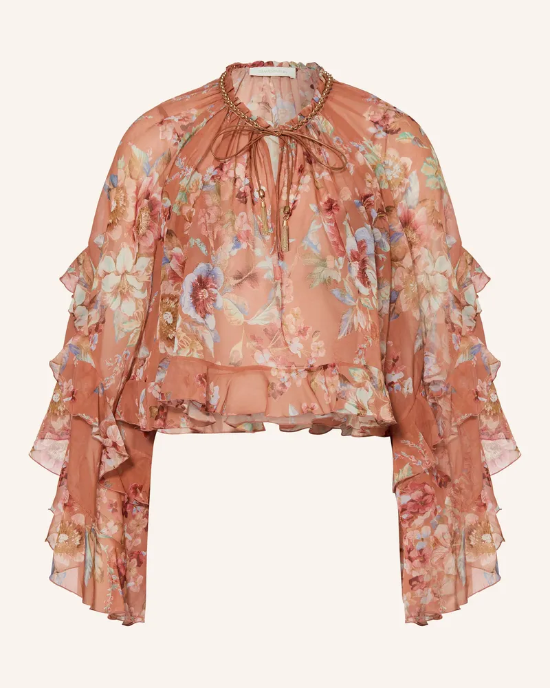 Zimmermann Blusenshirt Awaken Mit Volants braun Braun