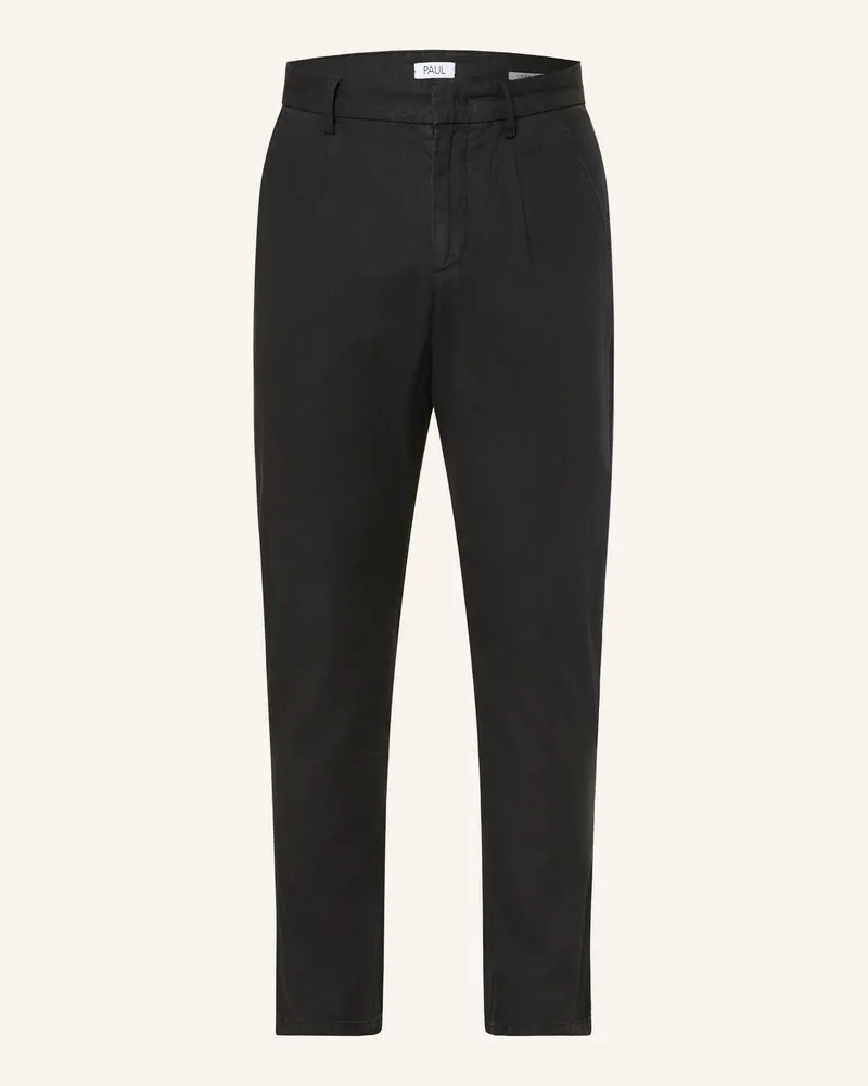 paul Chino Regular Fit Mit Leinen schwarz Schwarz