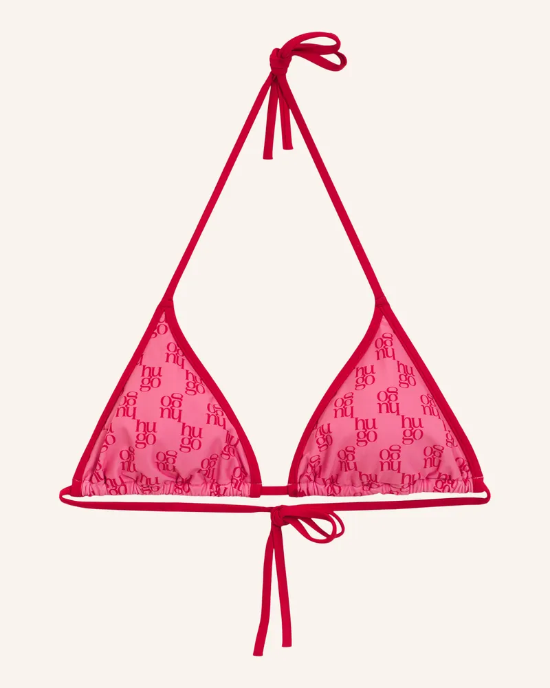 HUGO BOSS Bikini-Oberteil MONOGRAM TRIANGLE Regular Fit Pink