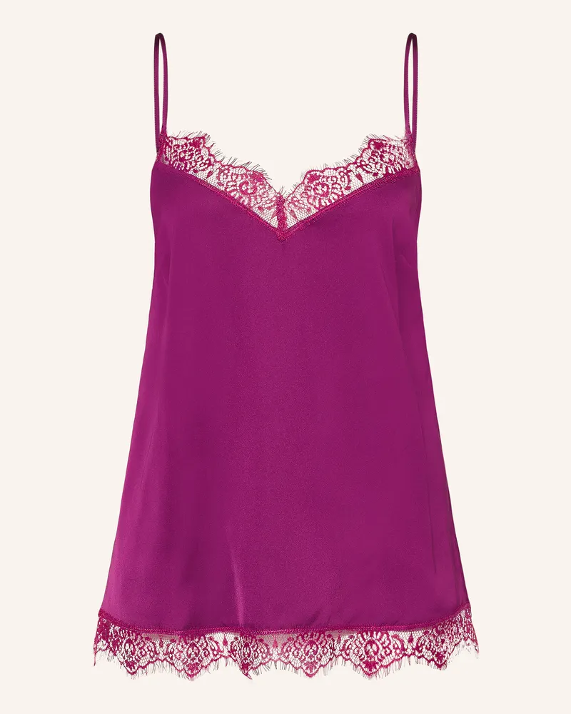 Simone Pérèle Schlaftop Satin Secrets Aus Satin rot Dunkellila