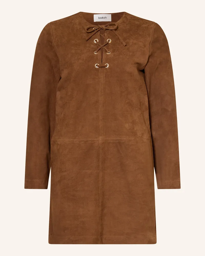 ba&sh Lederkleid SEDA Braun